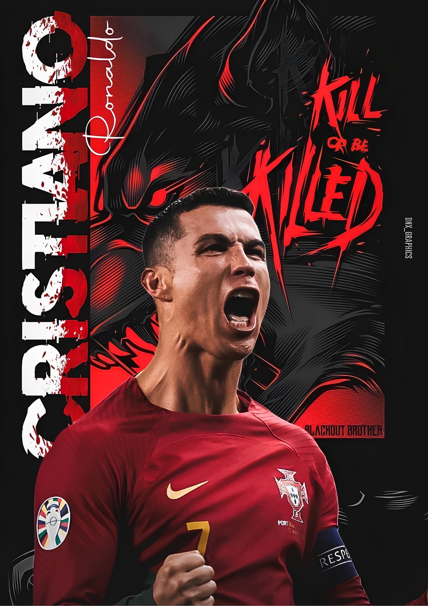 Ronaldo "Kill or Be Killed" Poster – Football Fan Gift
