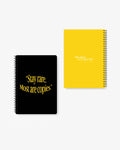 stay rare most are copies bold gold quote A5 spiral notebook diary Pakistan – thelovelanguage.pk