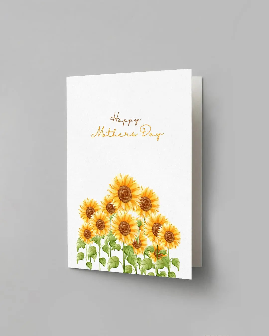 Tall sunflower field printed Happy Mother's Day greeting card for Mama by The Love Language Pakistan