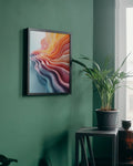 Sunset Wave Abstract Print – Digital Art Lahore
