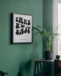 Take It Easy Typography Print – Digital Art Lahore