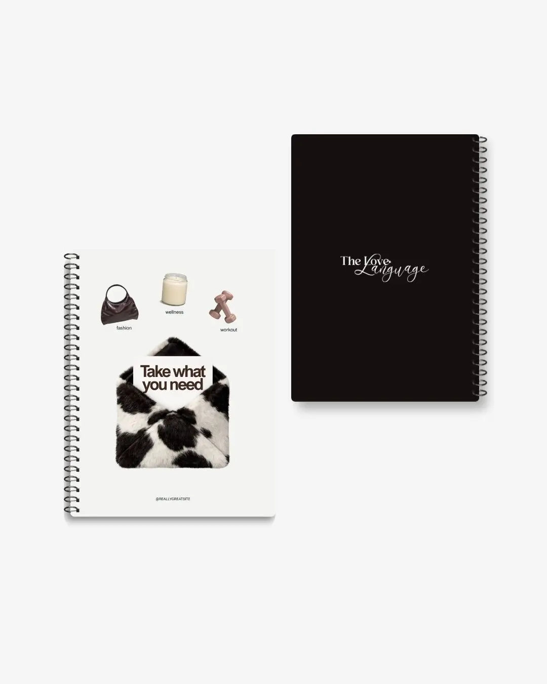 take what you need lifestyle aesthetic spiral notebook gift for her Pakistan – thelovelanguage.pk