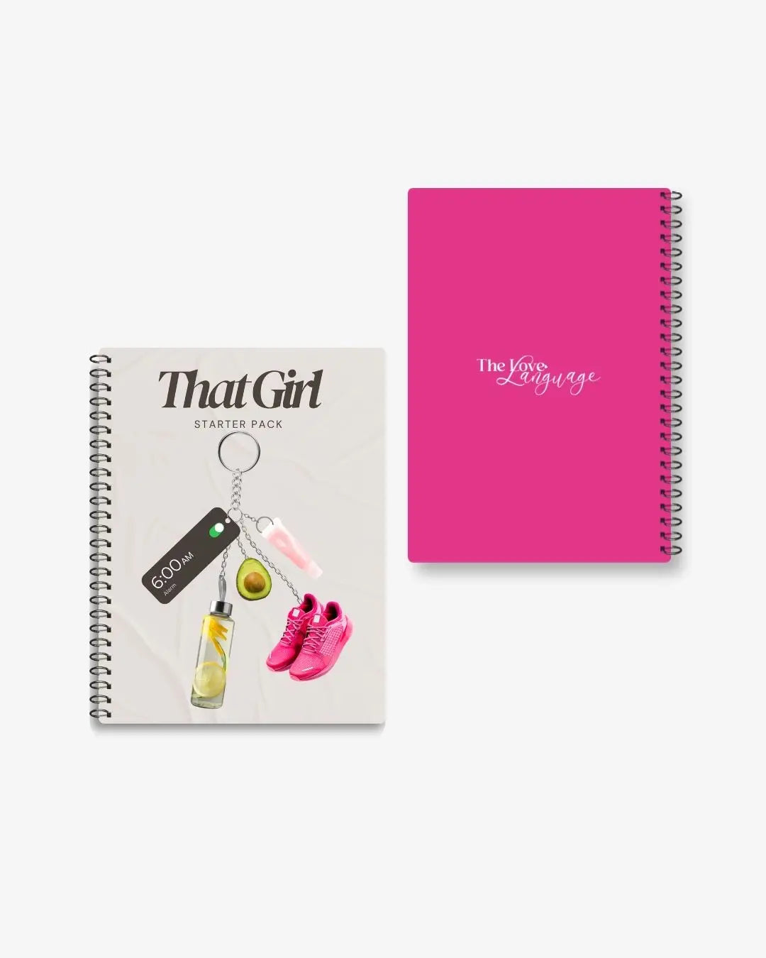 that girl starter pack aesthetic spiral notebook – birthday gift for her Pakistan – thelovelanguage.pk