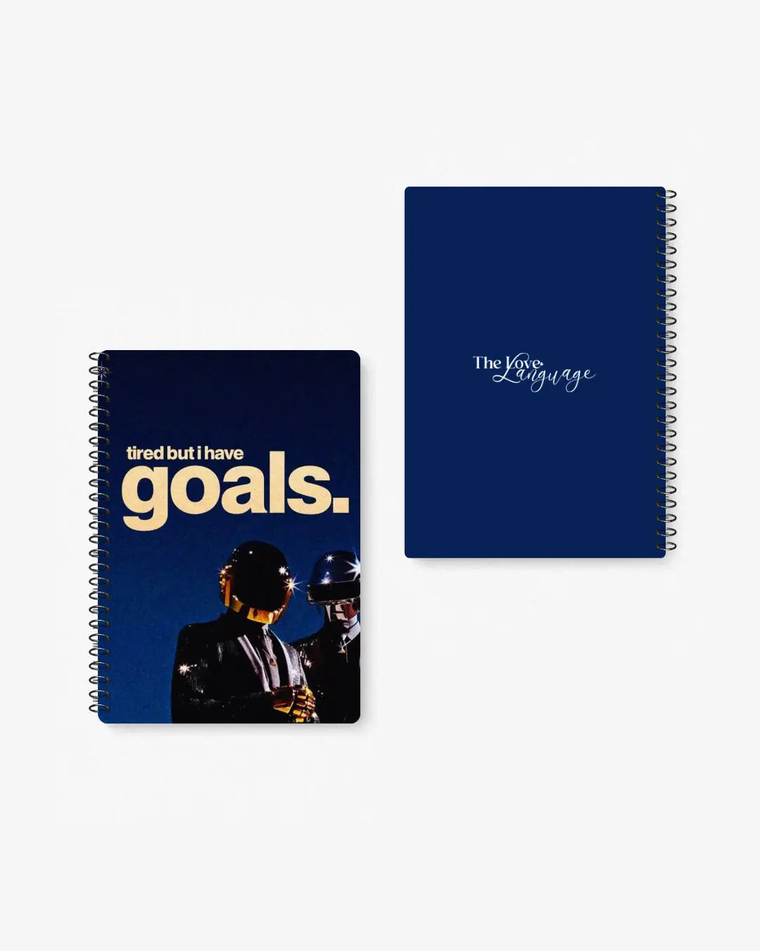 tired but i have goals motivational A5 spiral notebook gift for him Pakistan – thelovelanguage.pk