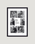 Black and white To My Mother editorial photo collage frame with 5 photos personalised Mother's Day gift by The Love Language Pakistan