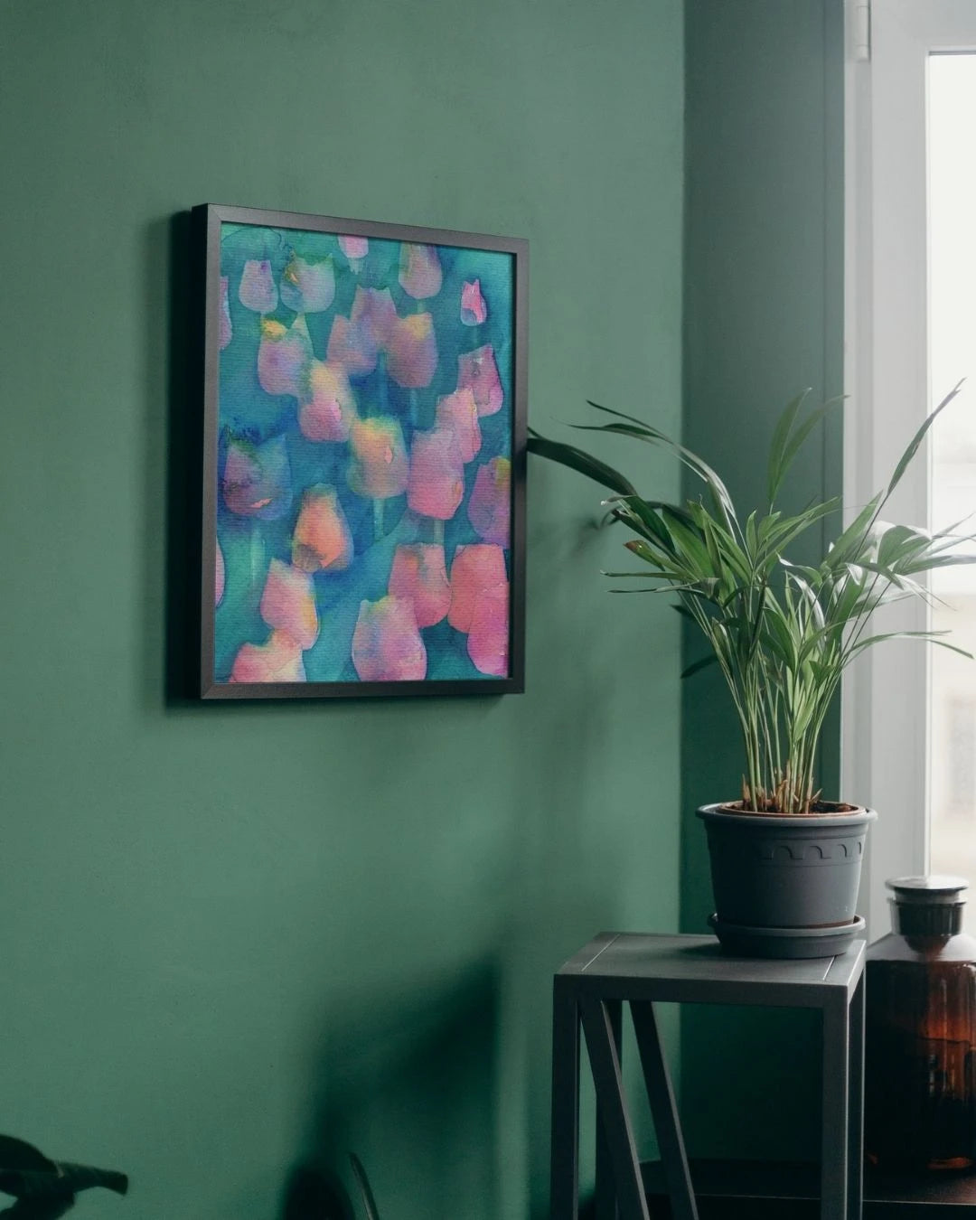 Tulip Watercolor Abstract Print – Digital Art Lahore