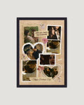 Vintage birthday scrapbook photo frame with 6 photos film negative strips floral botanical personalised gift by The Love Language Pakistan