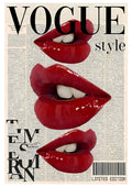 Vogue Lips Poster – Aesthetic Room Decor, Pakistan