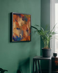 Warm Rust Abstract Brushstroke Print – Digital Art Lahore
