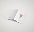 Kraft paper wrapped pastel bouquet printed Happy Mother's Day Mama greeting card by The Love Language Pakistan