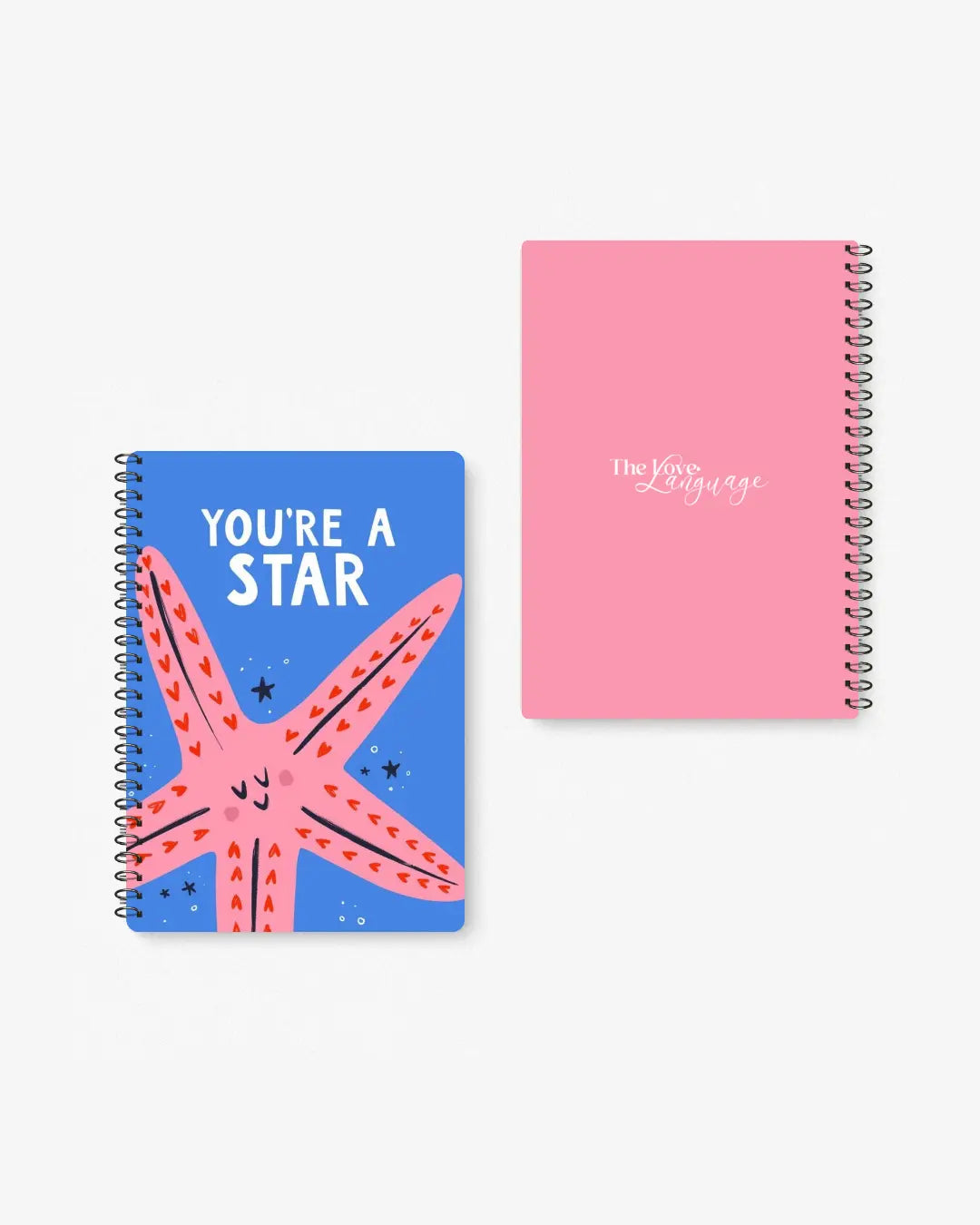 you're a star starfish illustrated cute A5 spiral notebook birthday gift for her Pakistan – thelovelanguage.pk
